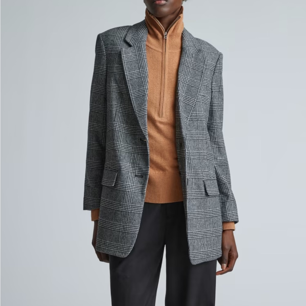 Everlane Gray Plaid Blazer